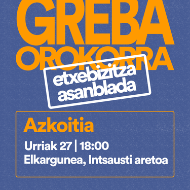 Asanblada: azaroaren 11ko greba orokorra