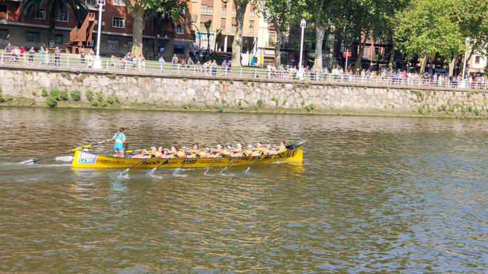 Bigarren sailkatu da emakumezkoen txalupa Euskotren Ligako lehen estropadan