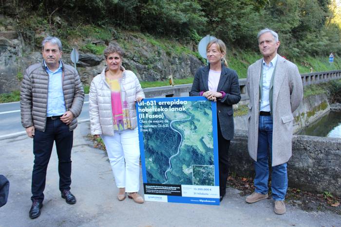 Azaroaren 4an hasiko dituzte Azkoititik Urretxura doan errepidearen bigarren faseko lanak