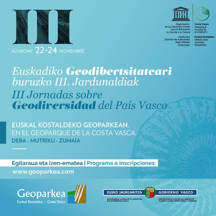 Euskadiko Geodibertsitateari buruzko III. Jardunaldiak hartuko ditu Geoparkeak