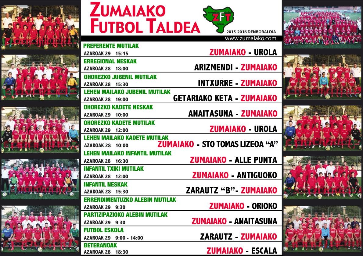 azaroak 28-29 partidoak