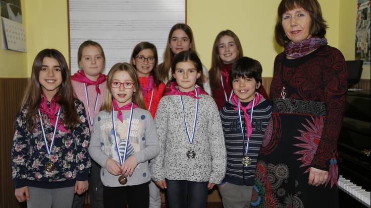 Josefina Azpeitia Musika Akademiako ikasleak Andoaingo piano jaialdian