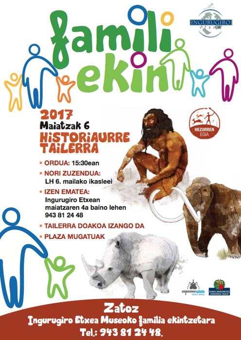 Historiaurreari buruzko haurrentzako tailerra eskainiko dute zapatuan Ingurugiro Etxea Museoan