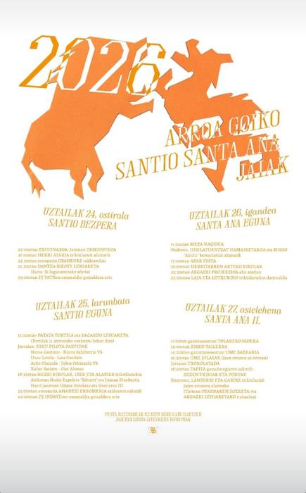 Arroagoian, Santio bezpera