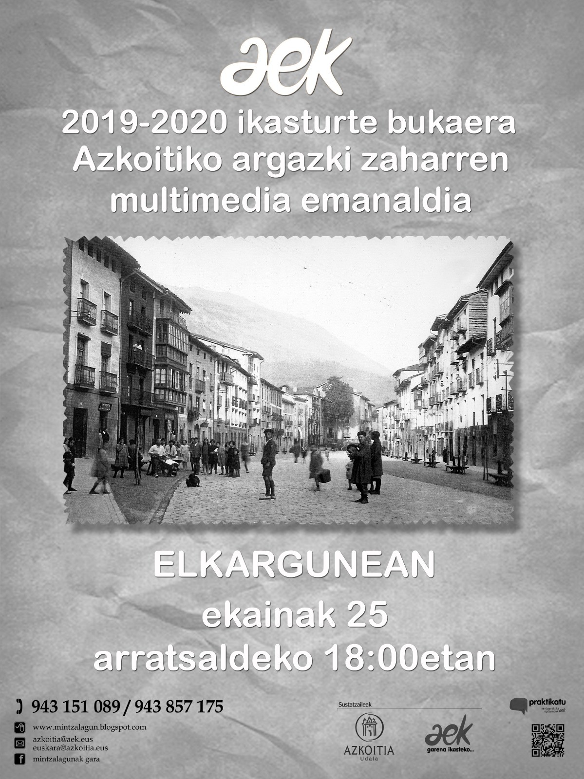 Azkoitiko argazki zaharren emanaldia, AEKren ikasturte amaierako ekitaldian