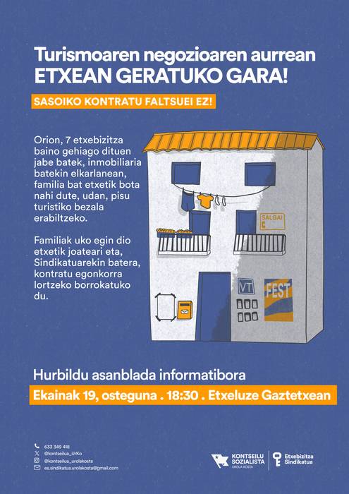 Batzarra: Etxebizitza Sindikatuaren batzar informatiboa