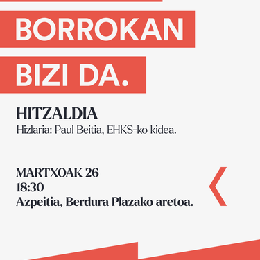 Hitzaldia: 'Euskara borrokan bizi da'