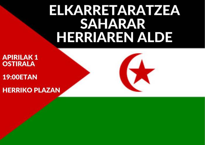 Saharar herriaren aldeko elkarretaratzea