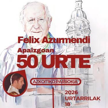 Meza: Felix Azurmendi erretoreak 50 urte apaizgoan