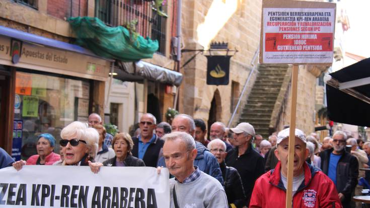 Pentsio duinak izatea baino gehiago nahi dute erretiratuek