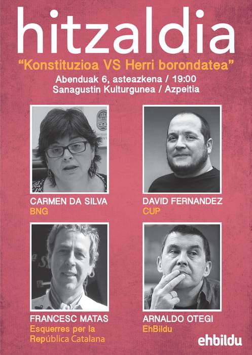 Internetez zuzenean jarraitu ahal izango da gaur Azpeitiko 'Konstituzioa vs Herri borondatea' mahai-ingurua