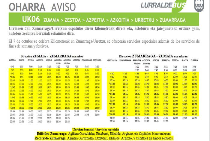 Kilometroetara joateko autobus zerbitzu berezia jarri du Lurraldebusek