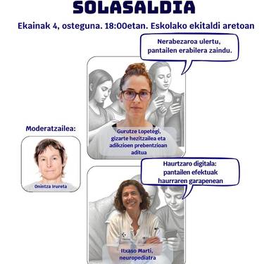 Hitzaldia: 'Pantailen arazoaren gaia guztion ardura da'