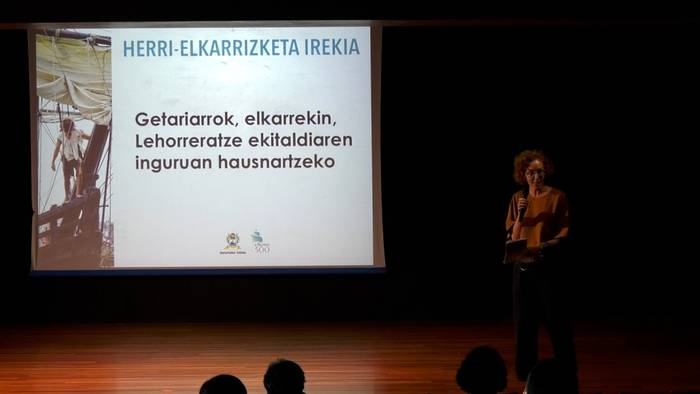 Elkanoren lehorreratzearen inguruan hausnartzeko parte-hartze prozesua aurkeztu zuten atzo