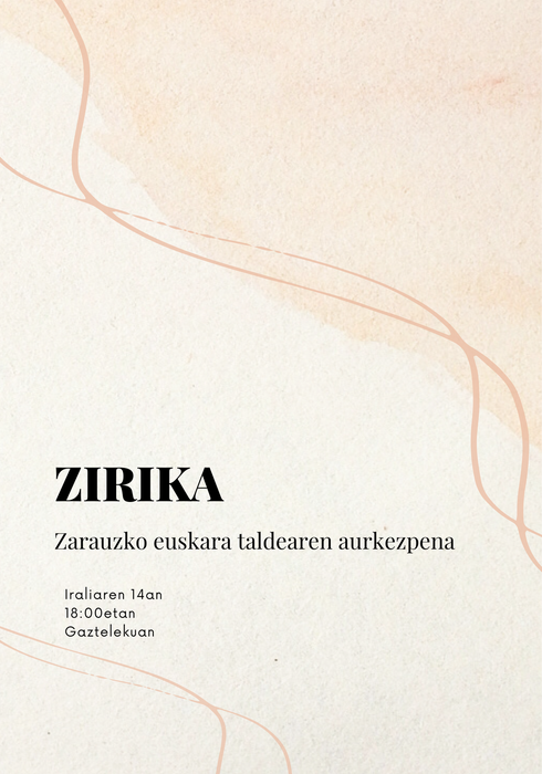 Euskara taldea sortu dugu Zarautzen: Zirika