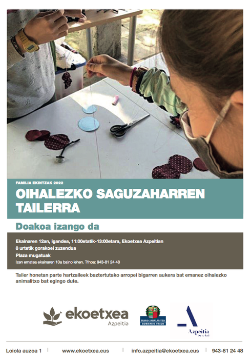 Oihalezko saguzarren tailerra