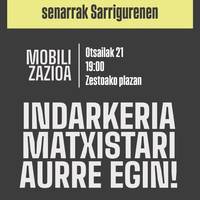 Sarrigureneko hilketa matxista salatzeko elkarretaratzea