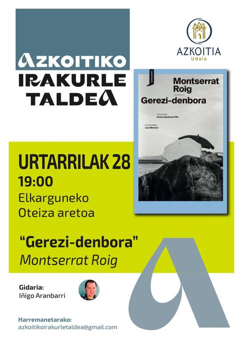 Azkoitiko Irakurle Taldearen saioa: 'Gerezi-denbora' liburua