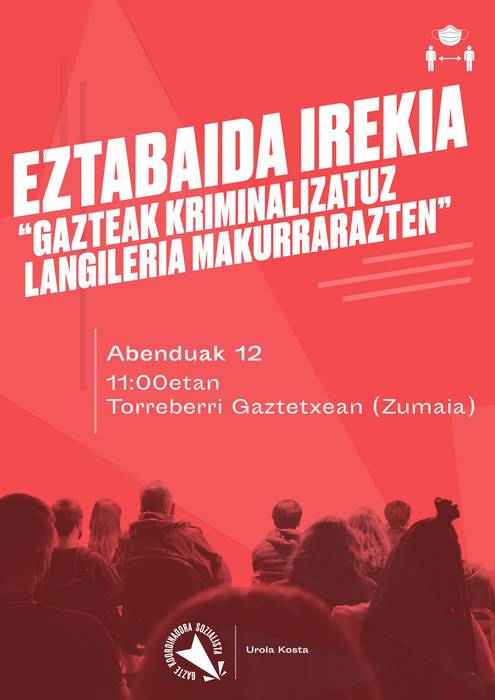 Eztabaida: 'Gazteak kriminalizatuz langileria makurrarazten'