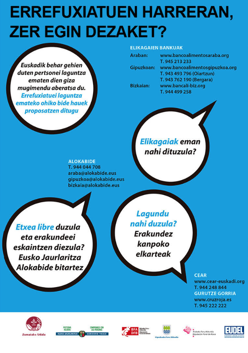 Errefuxiatuen harreran, zer egin dezaket?