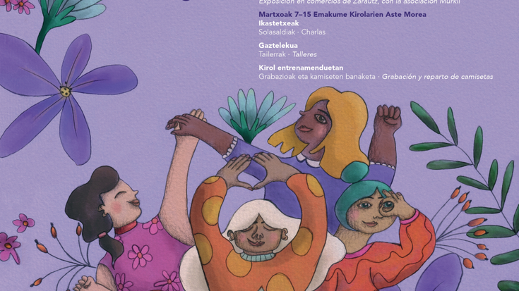 Erakusketa: Zarauzko dendetako erakusleihoak emakume kirolarien motiboekin apainduta