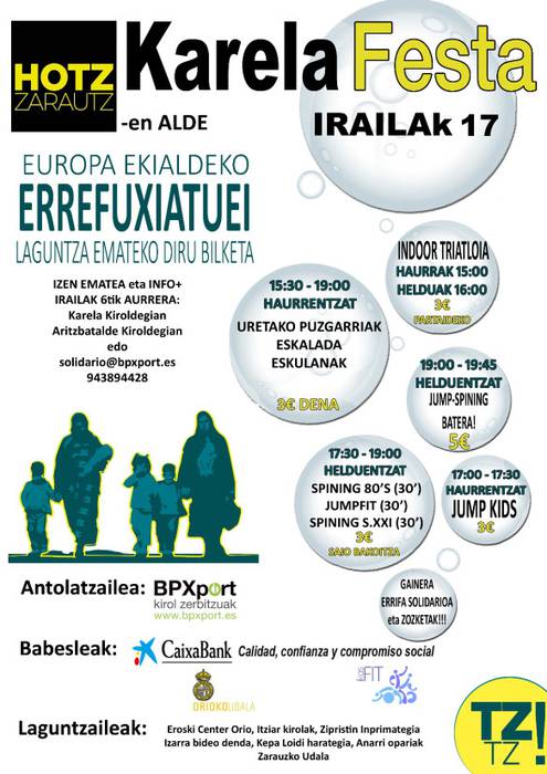 Hotz Zarautzen aldeko festa egingo dute irailaren 17an