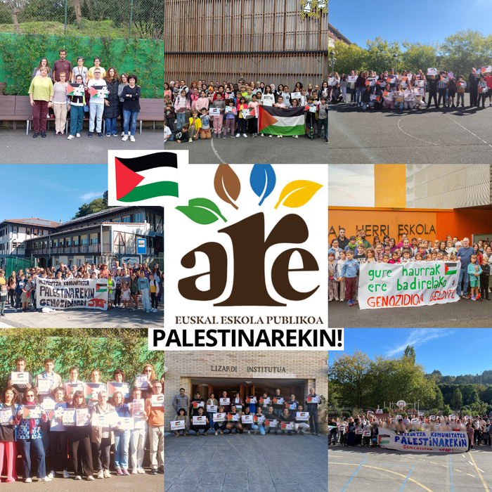 Lizardiko ikasle, irakasle eta gurasoak ere Palestinarekin
