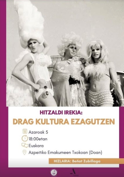 Hitzaldia: 'Drag kultura ezagutzen'