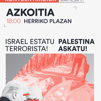 Elkarretaratzea: 'Israel genozida. Palestinar erresistentzia aurrera!'