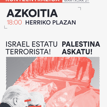 Elkarretaratzea: 'Israel genozida. Palestinar erresistentzia aurrera!'