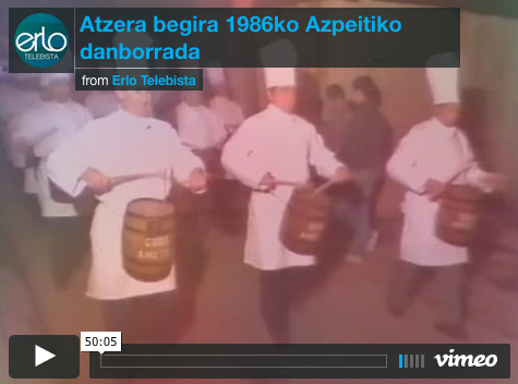 HARA! 1986ko Azpeitiko danborradaren bideoa ikus daiteke Erlo Telebistan