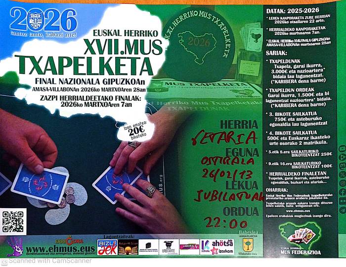 Euskal Herriko XVII. Mus Txapelketako kanporaketa