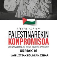 Palestinaren aldeko elkarretaratze zaratatsua, Gernika-Palestinak deituta