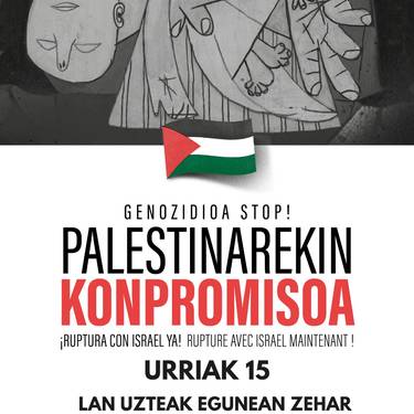 Palestinaren aldeko elkarretaratze zaratatsua, Gernika-Palestinak deituta
