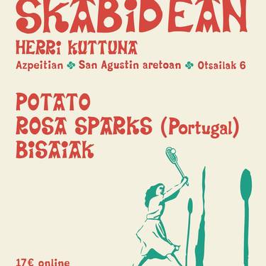 Kontzertuak: Skabidean, Potato, Rosa Sparks eta Bisaiak
