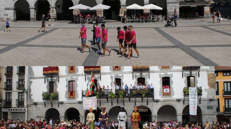 Plaza hutsik, festarik gabeko San Inazio bezperan