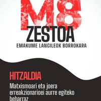 Hitzaldia: 'Matxismoari eta joera erreakzionarioei aurre egiteko beharraz'