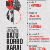 Erakusketa: 'Emakume langileok askatzeko, batu borrokara!'