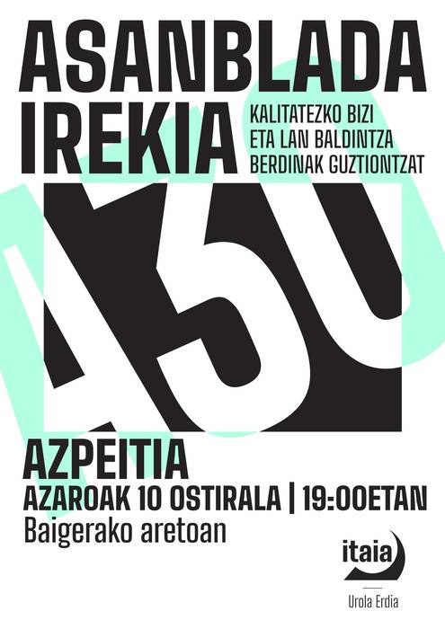 Azaroaren 30eko greba orokorrera begirako batzarra