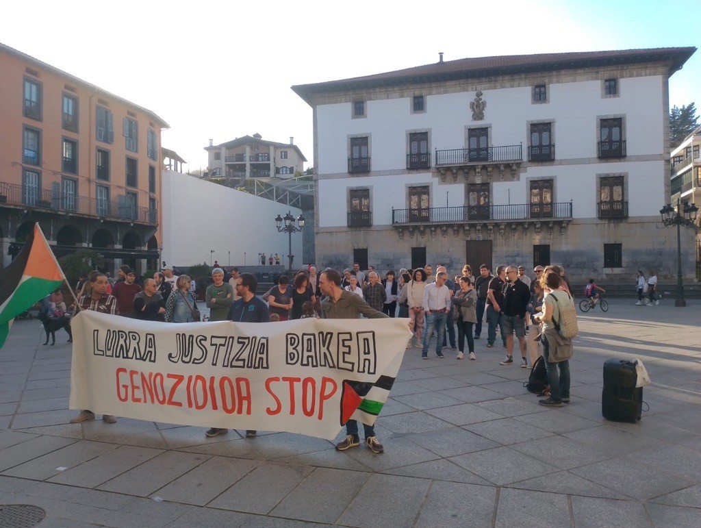 Gernika-Palestinaren mobilizazio deialdiarekin bat egingo dute bihar Azkoitian