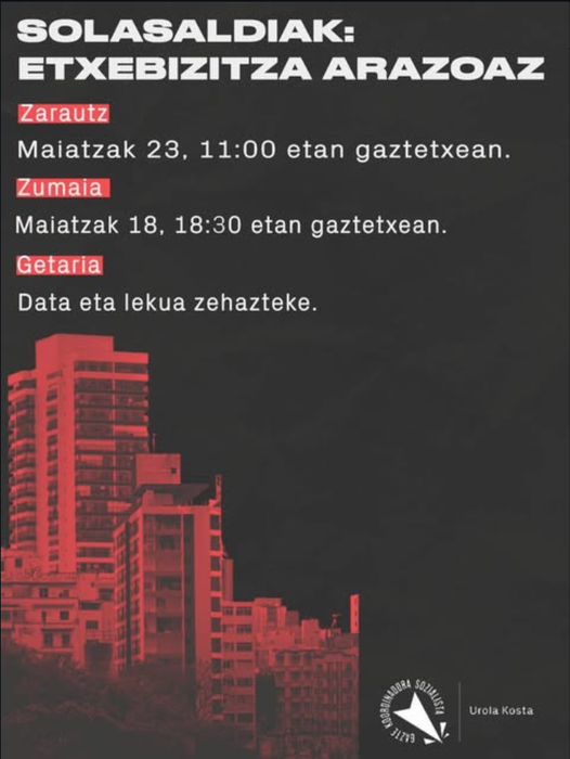 Etxebizitza arazoaz solasaldia