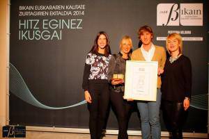 Maria eta Jose ikastetxeak Urrezko Bikain ziurtagiria lortu du