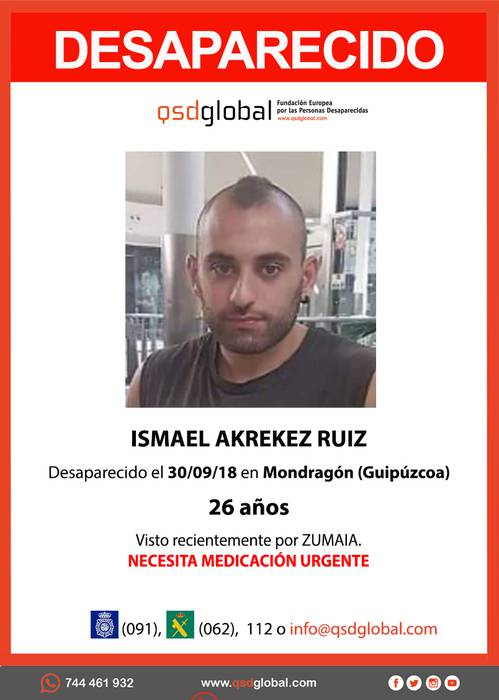 Zumaiar bat desagertuta dago irailaren amaieratik