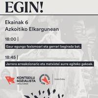 Jardunaldiak: 'Faxismoari aurre egin!'