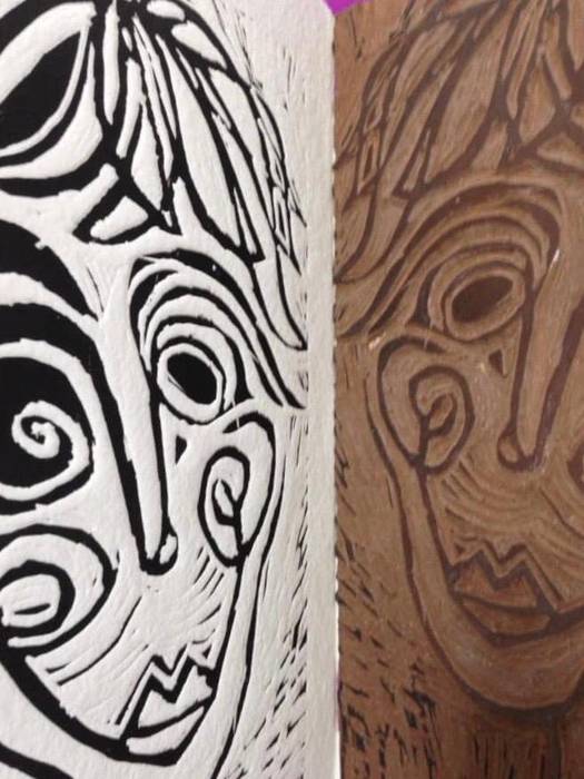 Oihana Ugarteren xilografiak eta grabatuak ikusgai Lukas ardotegian