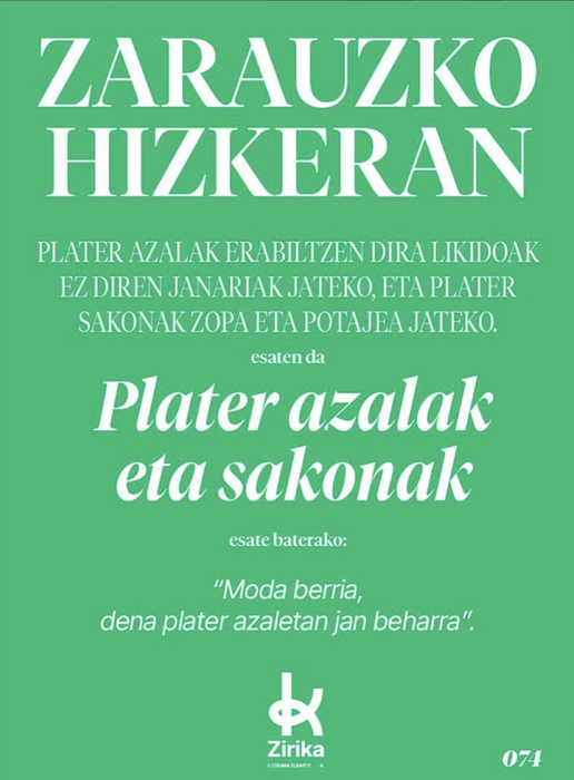 Plater azalak eta sakonak