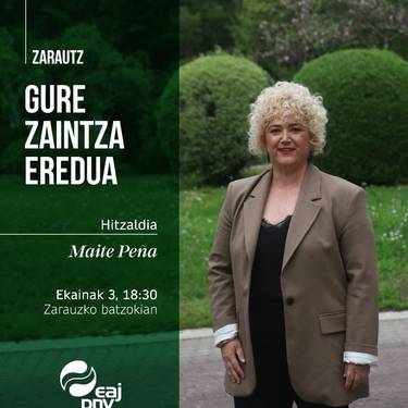 Hitzaldia: 'Gure Zaintza eredua', Maite Peñaren eskutik