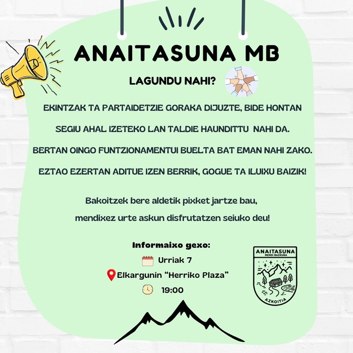 Anaitasuna mendi bazkunaren informazio bilera