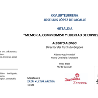 Hitzaldia: 'Memoria, compromiso y libertad de expresion'