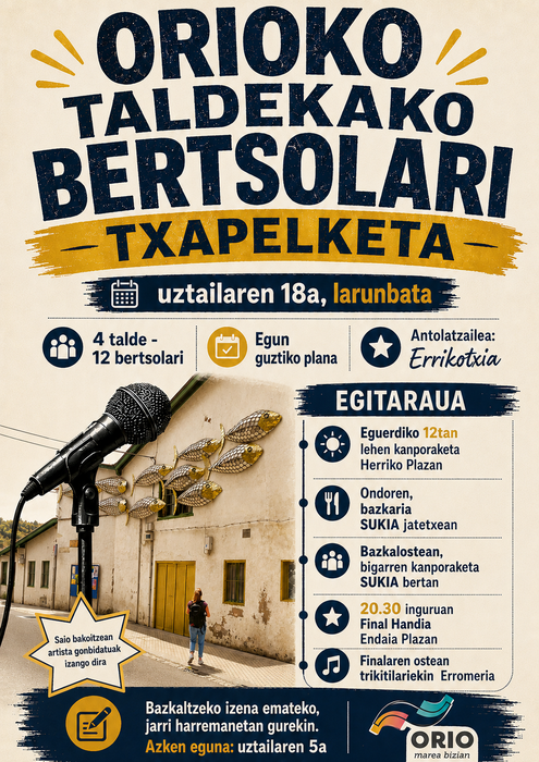 Orioko Taldekako Bertsolari Txapelketa